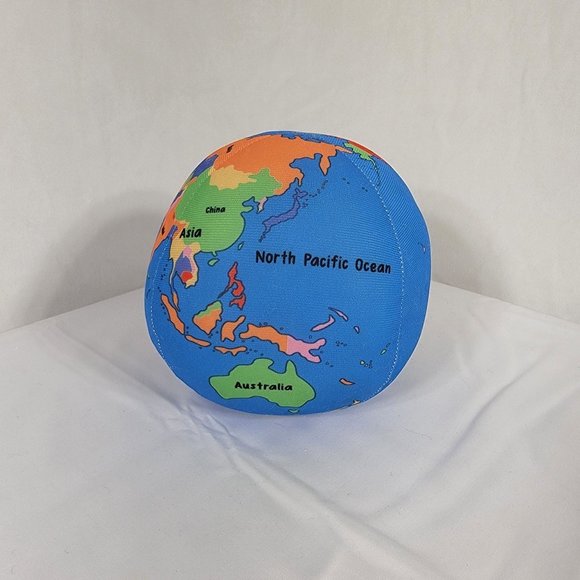 Earth Small Round Globe Plush 6 Inches Brand Unknown - Picture 1 of 6